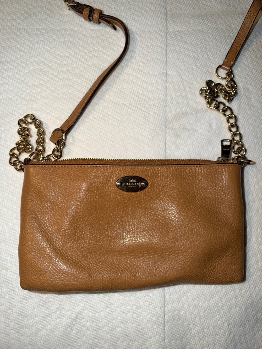 COACH Lyla Double Zip Crossbody Bag in Brown